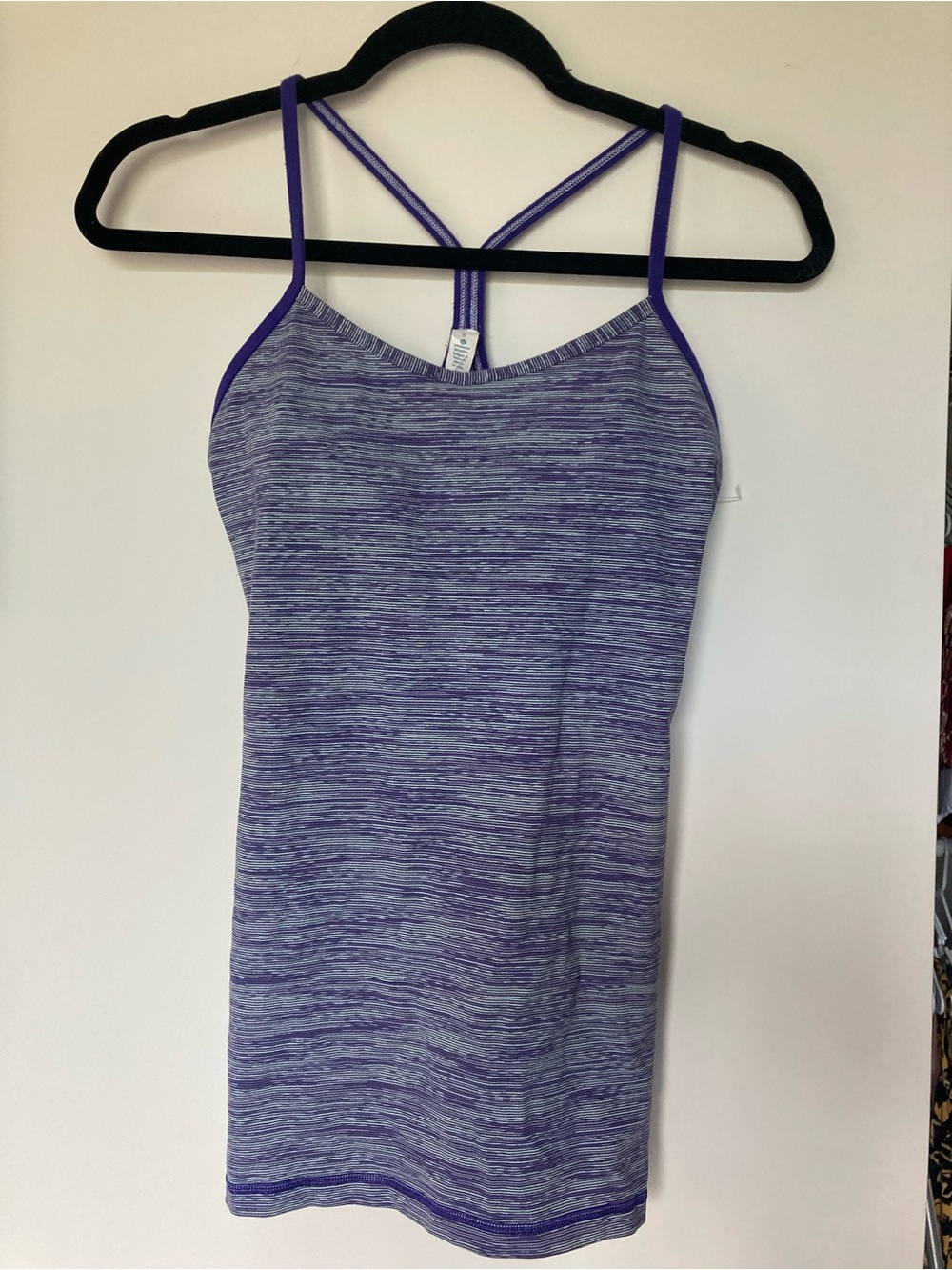 Lululemon Purple Heather Strappy Tank  Y back size 6